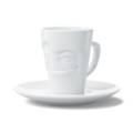 Abbildung 58products Espresso Mug mit Henkel - Verschmitzt - weiß 