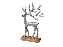 Bollweg Elch stehend 26cm Alu Mango-Holz