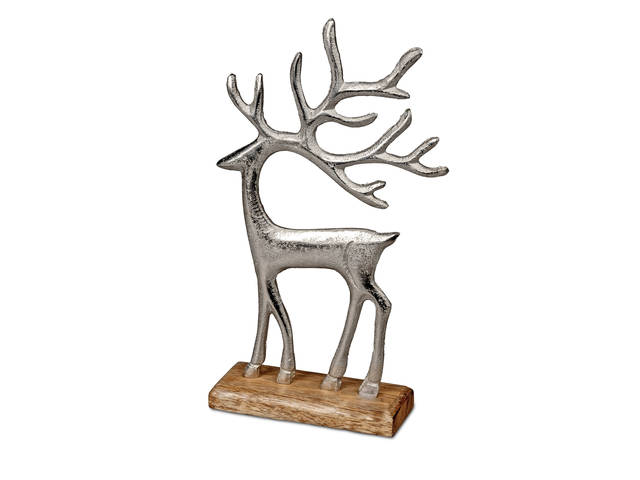 Produktbilder Bollweg Elch stehend 26cm Alu Mango-Holz