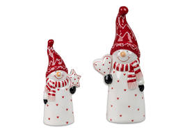 Bollweg Schneemann 13cm Rot-Weiss