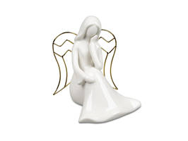 Bollweg Engel sitz.13cm Porzellan+Meall