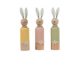 Bollweg Hase m.Blume 22 Holz farb.sort.