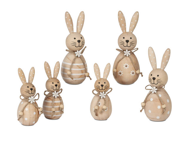 Produktbilder Bollweg Hase m.Blume 11 Holz natur so.