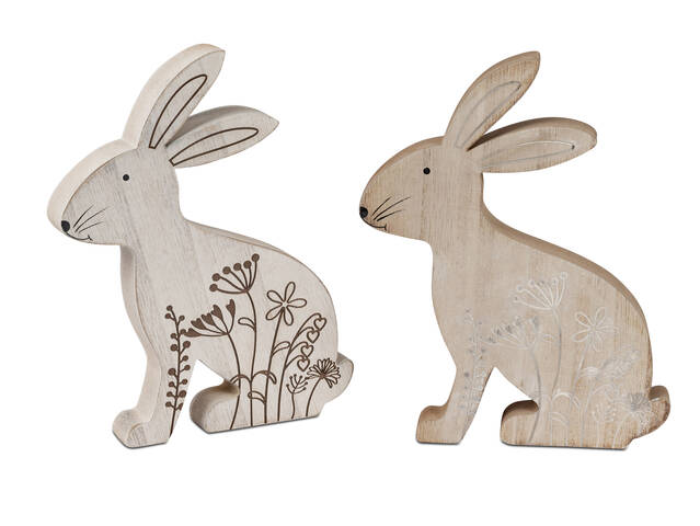 Produktbilder Bollweg Hase 18x22cm Holz farb.sort.