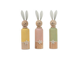 Bollweg Hase m.Blume 16 Holz farb.sort.