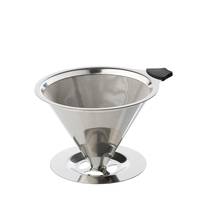 Cilio Dauerfilter für Kaffee EDELSTAHL mit Standfu