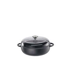 Küchenprofi PROVENCE - Bauernpfanne mit Glasdeckel, 24cm black