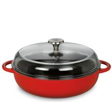 Küchenprofi PROVENCE - Bauernpfanne mit Glasdeckel, 24 cm red