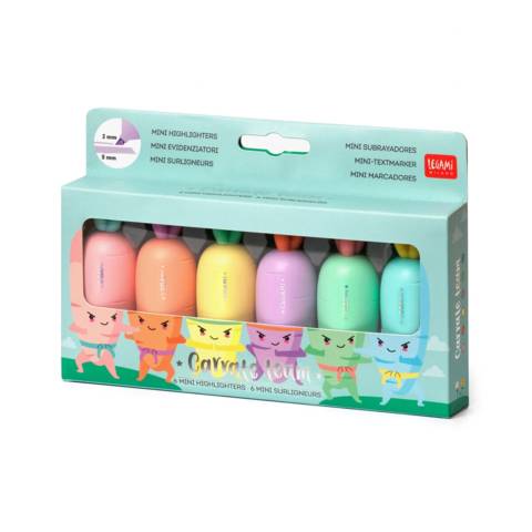 Produktbilder Legami Mini-Textmarker im 6er-Set - Carrate Team