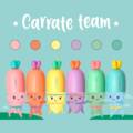 Abbildung Legami Mini-Textmarker im 6er-Set - Carrate Team 
