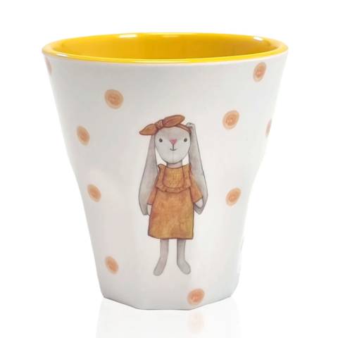 Produktbilder Mea living Melamin Becher gelb "Hase Hedda"