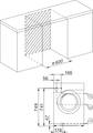 Abbildung Miele WWB360WCS Stand-Waschmaschine Dimensionszeichnung