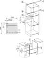 Abbildung Miele DGC 7151 Einbau-Elektro-Backofen mit Dampfgarer Dimensionszeichnung