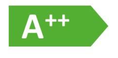 Abbildung Miele TCA 230 WP Wärmepumpentrockner Energielabel Pfeil rechts