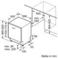 Abbildung Siemens SX63EX02BD Einbau-Geschirrspüler vollintegriert 60 