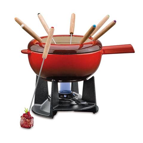 Produktbilder Spring Saas Fee Guss-Fondue-Garnitur rot 20 cm
